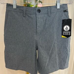 Volcom Hybrid Shorts Size 28 Gray Frickin Cross Shred Static 4 Way Stretch
